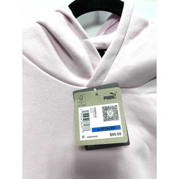 Womens XL Light Pink Puma Hoodie Warm Casual Sweatshirt Athletic Comfortable NEW - Picture 5 of 8